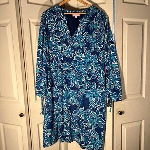 Molly Isadora Blue Floral Dress Size 3XL